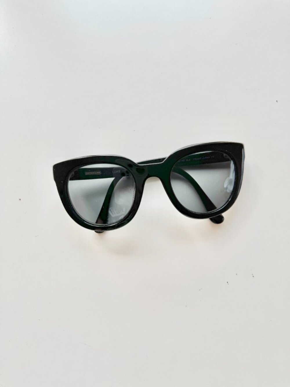 DEREK LAM Lore Black Acetate Plastic Full Frame Cat Eye Sunglasses